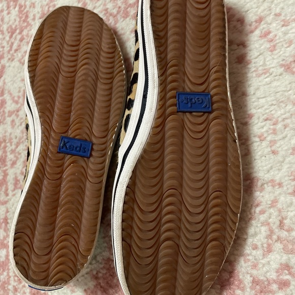 Keds x Kate Spade New York leopard “double decker” pony hair sneakers sz 7 - Picture 4 of 8